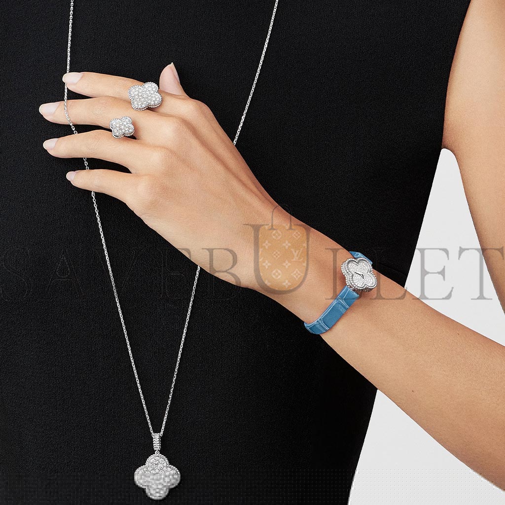 v*n cl*f  arpels magic alhambra between the finger ring - white gold, Di*m*nd  vcarn9wt00